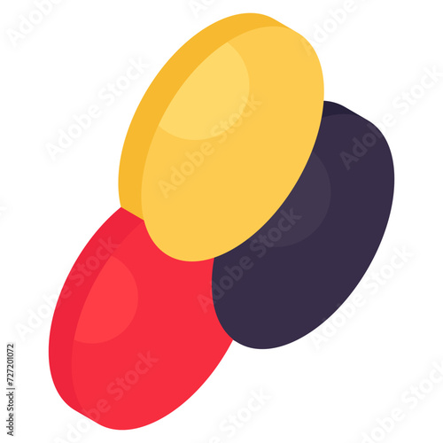 Unique design icon of rgb 