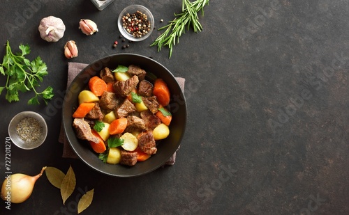 Wallpaper Mural Beef stew with potatoes, carrots and greens Torontodigital.ca