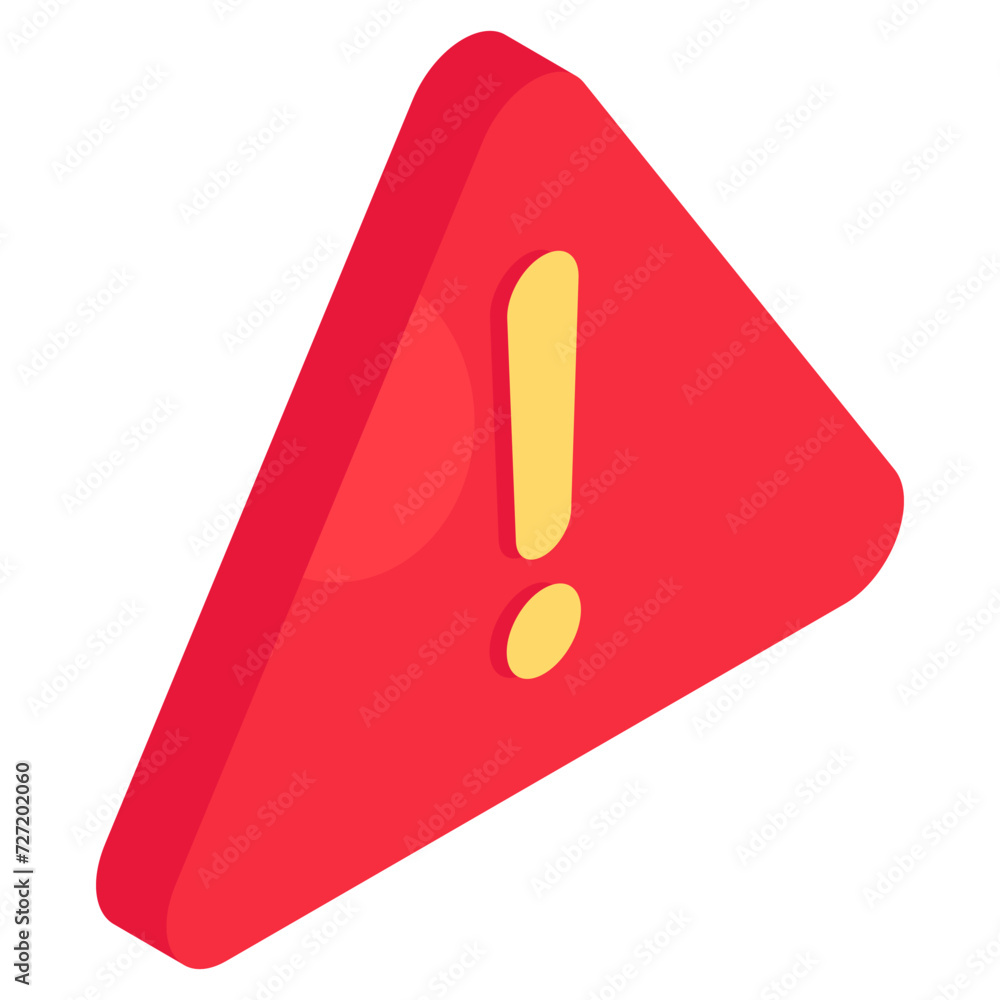 A isometric design icon of error A isometric design icon of error