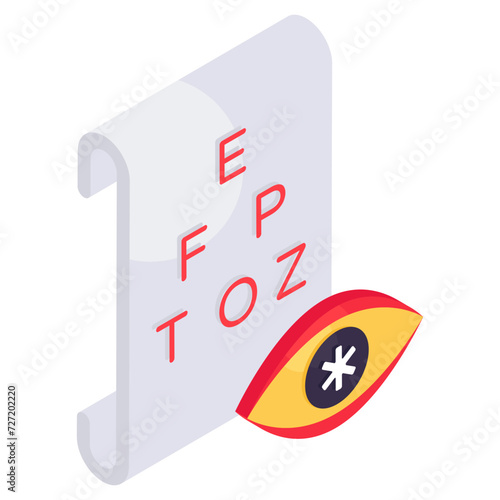 Modern design icon of eye test