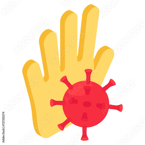 Premium download icon of infected hand 