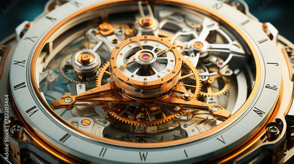 Time Unveiled: An Elegant Glimpse into Antique Clockwork, generative AI Time Unveiled: An Elegant Glimpse into Antique Clockwork, generative AI