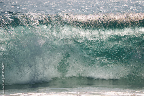 wave breaking on the beach
