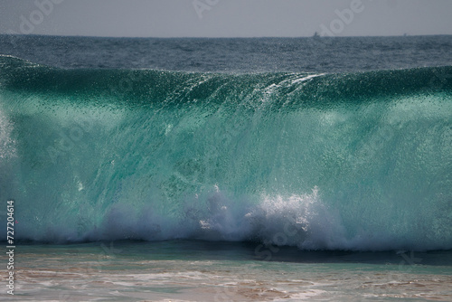 wave breaking on the beach