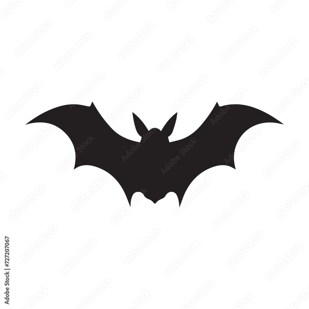 halloween bat icon silhouette.
