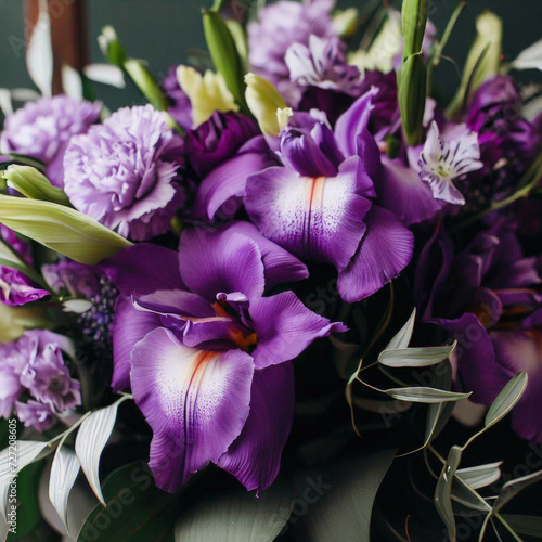 Bouquet of irises, flowers