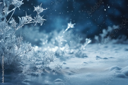 Snowy Frozen Plants