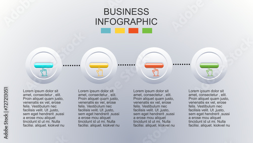 Vector infographic design template,4 steps infographic design,Modern style template,Vector illustration