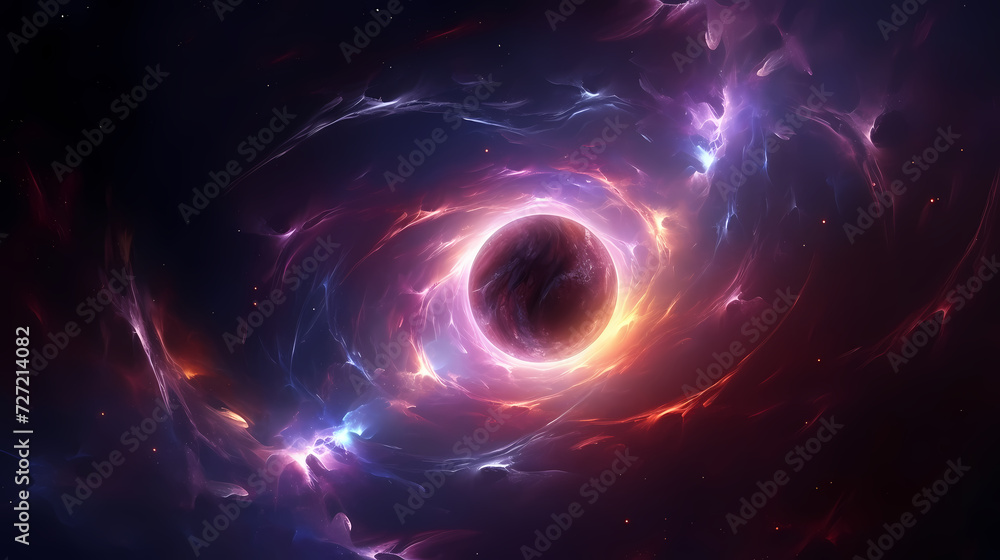 Space galaxy background, 3D illustration of nebulae in the universe