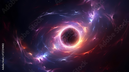 Space galaxy background, 3D illustration of nebulae in the universe