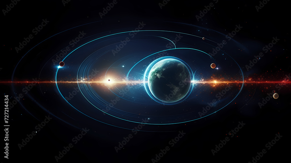 Obraz premium Space galaxy background, 3D illustration of nebulae in the universe