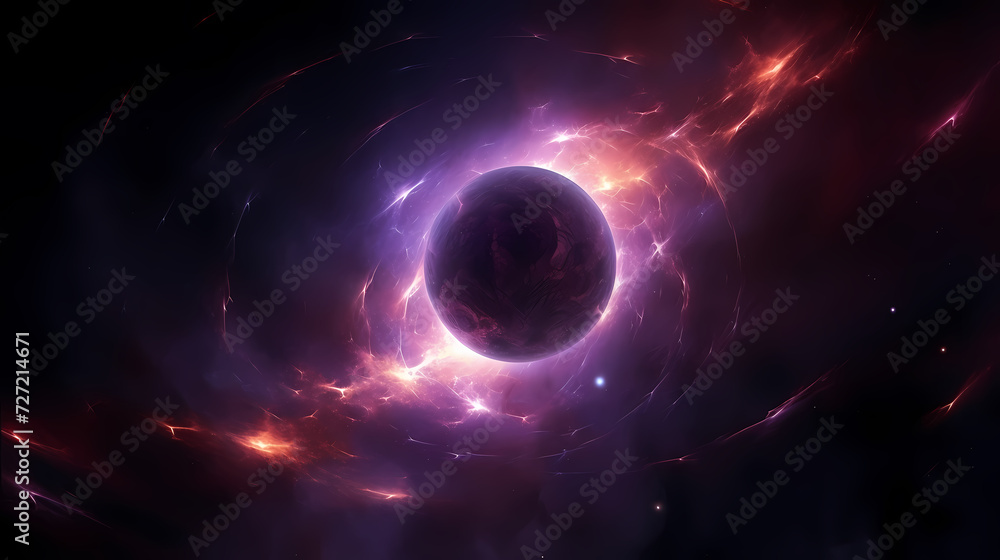 Obraz premium Space galaxy background, 3D illustration of nebulae in the universe