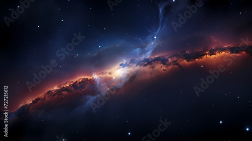 Space galaxy background  3D illustration of nebulae in the universe