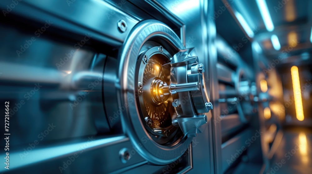 Vault door with a combination lock inside Vault door with a combination lock inside
