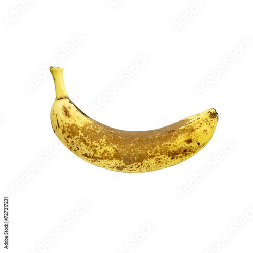 Old rotting banana fruit isolated