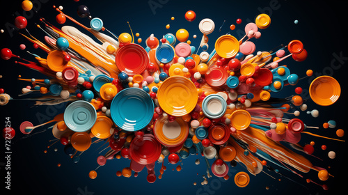 Explosive Color Spread with 3D Spheres