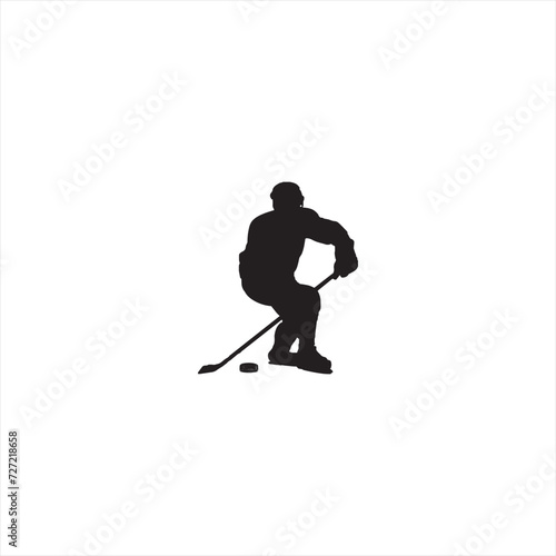 Illustration vector graphic of hockey players icon