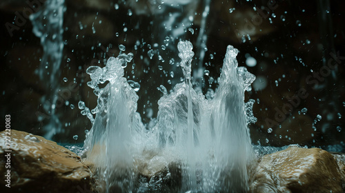 Photographs capturing the serene beauty of cascading waterfalls and tranquil streams meandering through lush landscapes, evoking the essence of serenity and the vitality of nature's flowing currents