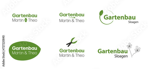 Logosammlung für Gartenbau oder Gärtner Unternehmen