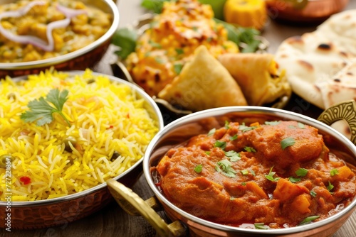 Popular Indian food selection in Europe photo