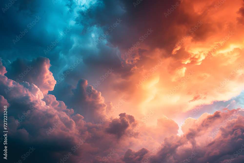 A Symphony of Azure: A Kaleidoscope of Clouds Dancing Across the Sky