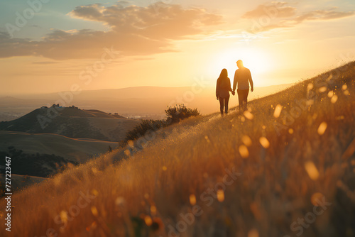 Sunset Stroll  Ascending the Hillside