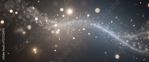 Streams of silvery and golden particles with a slight bokeh photo