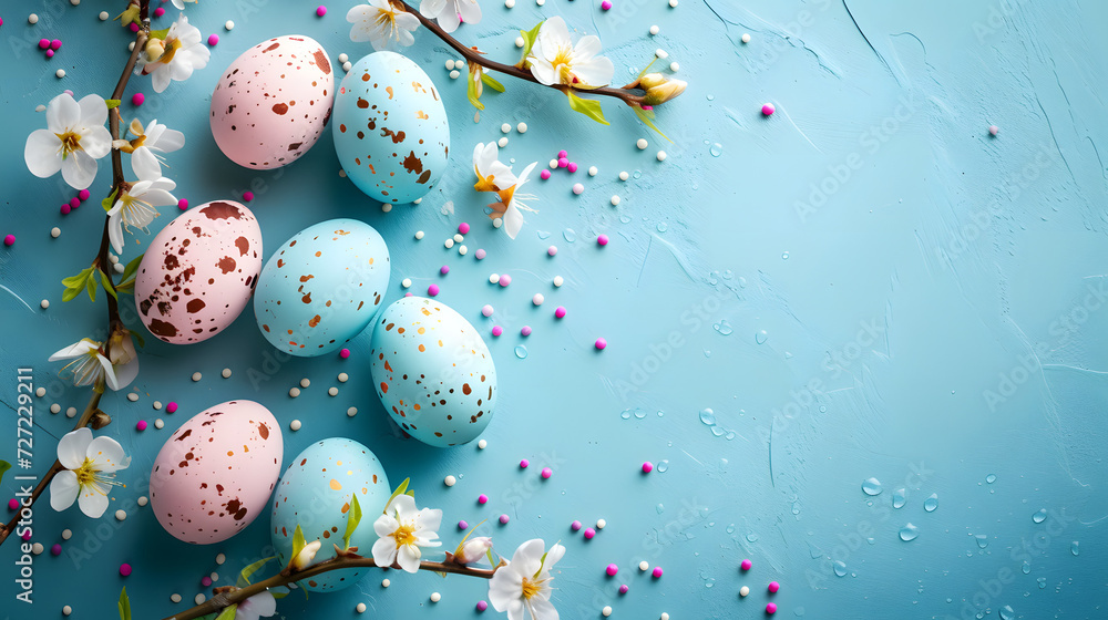 A Bunch of Eggs on a Blue Surface