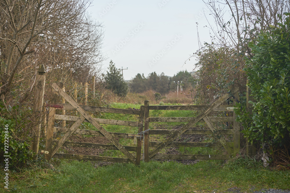drewniana brama, Irlandia drewniana brama, Irlandia