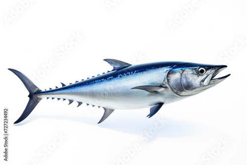 Image of a king fish isolated on white background. Fresh fish. Underwater animals. Generative AI.