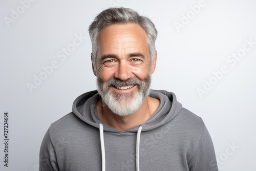 Confident mature man smiling in casual wear. Active aging and lifestyle. © Postproduction