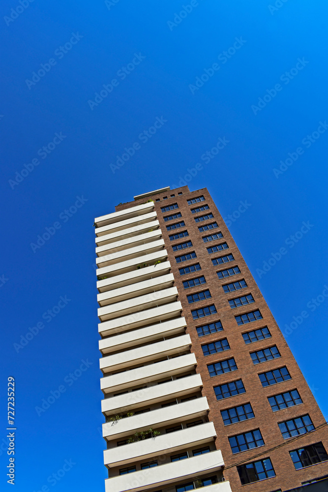 Residential building facade in Ribeirao Preto, Sao Paulo, Brazil