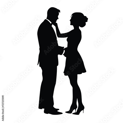 Wallpaper Mural Contours of Love: Silhouetted Wedding Harmony Torontodigital.ca