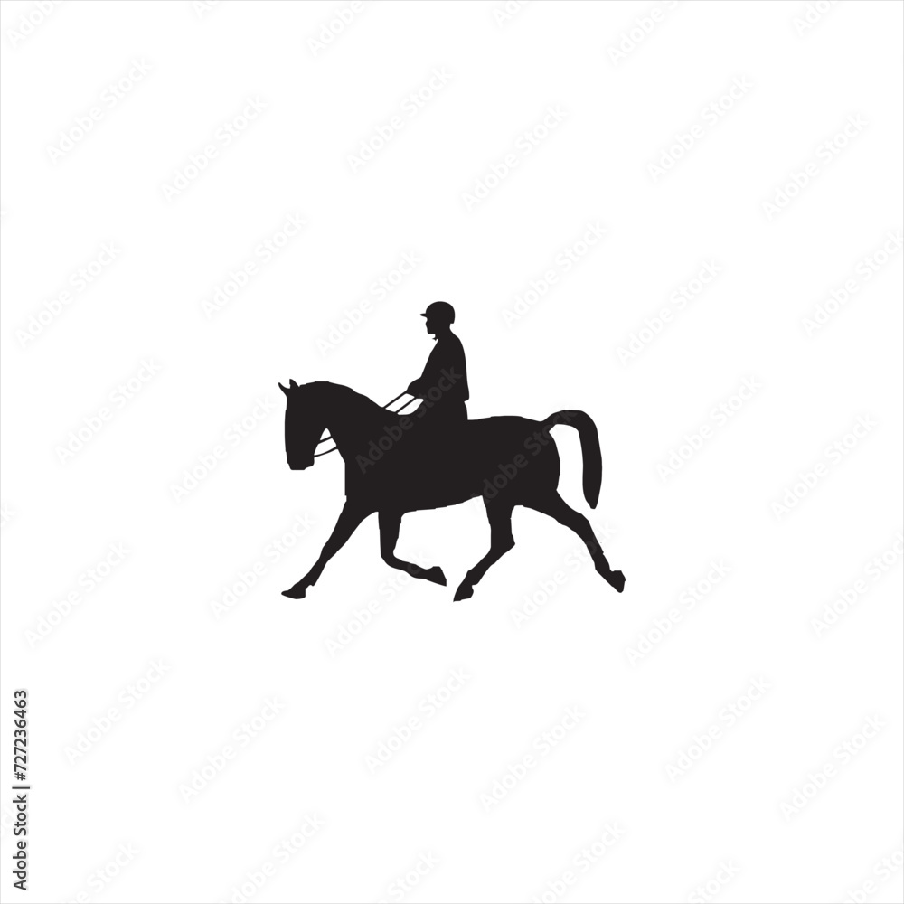 Illustration vector graphic of equestrian athlete icon