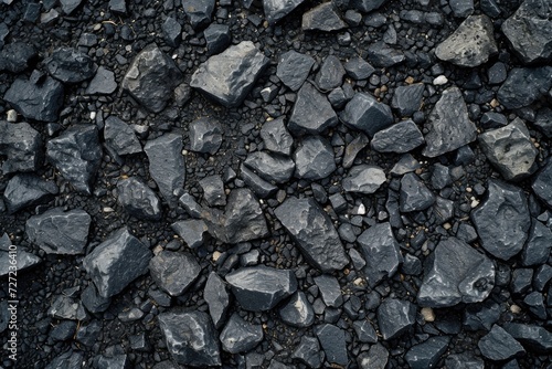 Background and texture of the road surface is made of asphalt and small stones.
