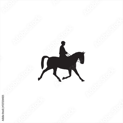 Illustration vector graphic of equestrian athlete icon