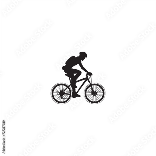 Illustration vector graphic of cycling athlete icon