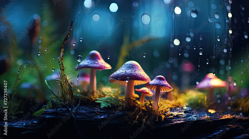 small mushroom tree in the forest small mushroom tree in the forest