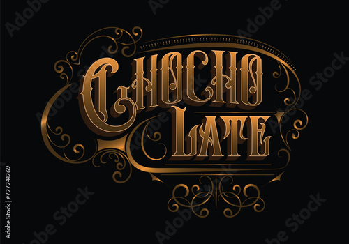 CHOCHOLATE lettering custom template design