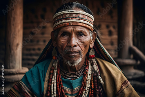 Close-up person in traditional costume, people photography