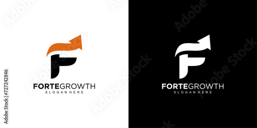 Finance Logo With F Letter Concept. Financial or success logo concept. Logo for accounting business and company identity photo