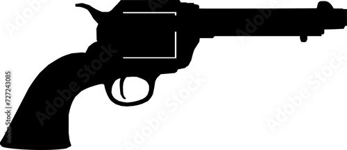 Vektor Silhouette Western Revolver - Retro Design Element