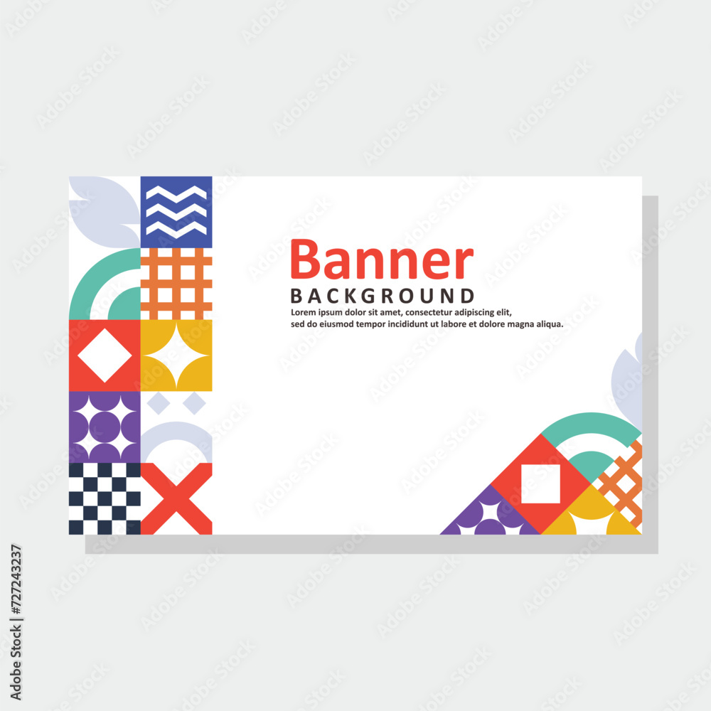 geometric abstract banner design