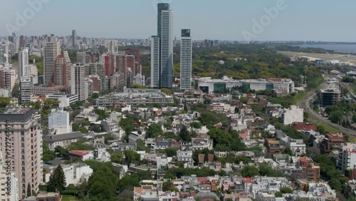 Aerial view of Avenida del Libertador, Buenos Aires, Argentina photo