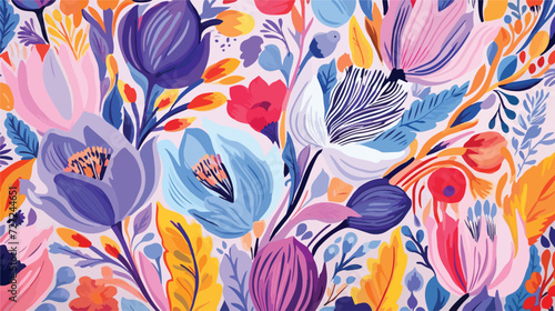Abstract floral spring-summer pattern.
