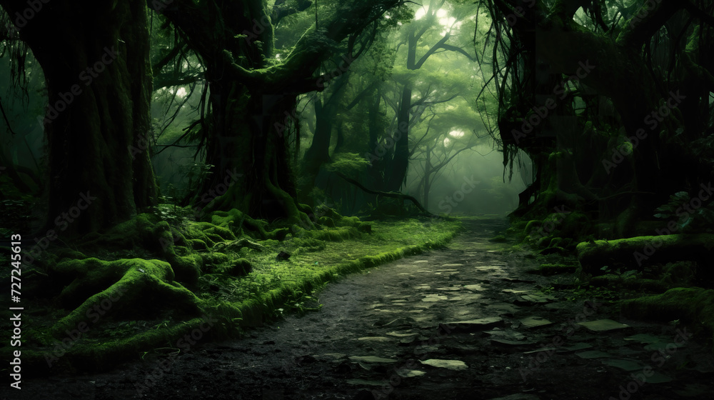 wonderful beautiful fairytale inspired forest scenery