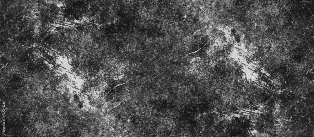 Fototapeta premium Abstract design with textured black stone wall background .horizontal design on cement and concrete texture for pattern and background. Seamless vector gray concrete texture. 
