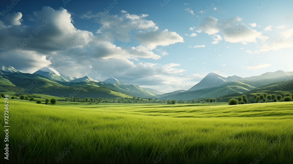 Fototapeta premium simple lofi inspired realistic grass field