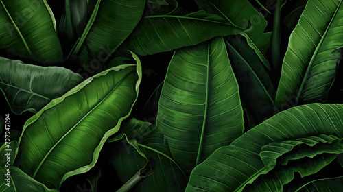 green black inspired leaves wallpaper, realistic