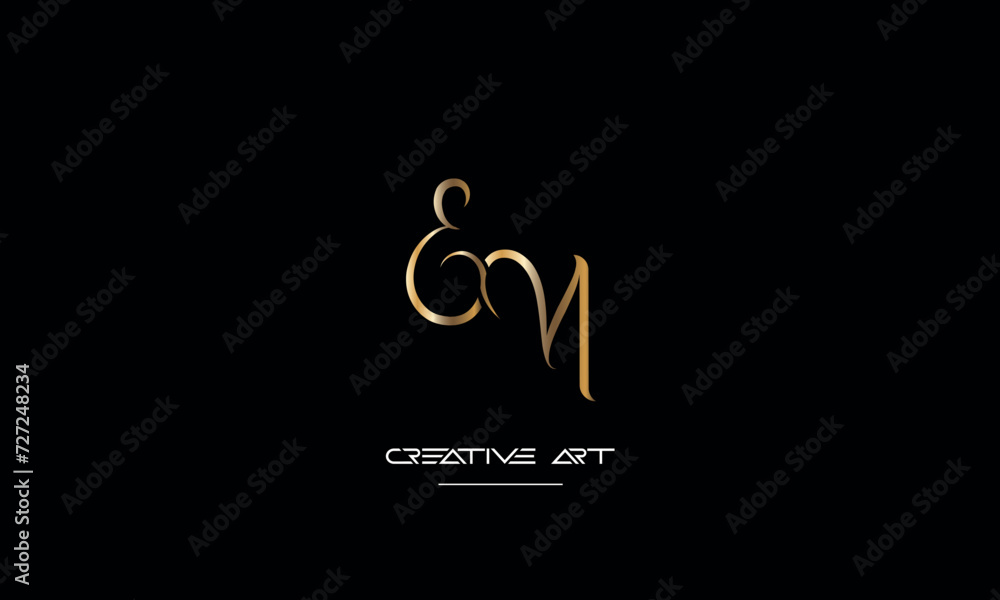 Fototapeta premium EM, ME, E, M abstract leters logo monogram